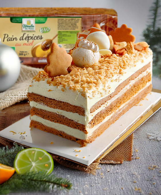 Bûche câlin d'hiver au pain d'épices